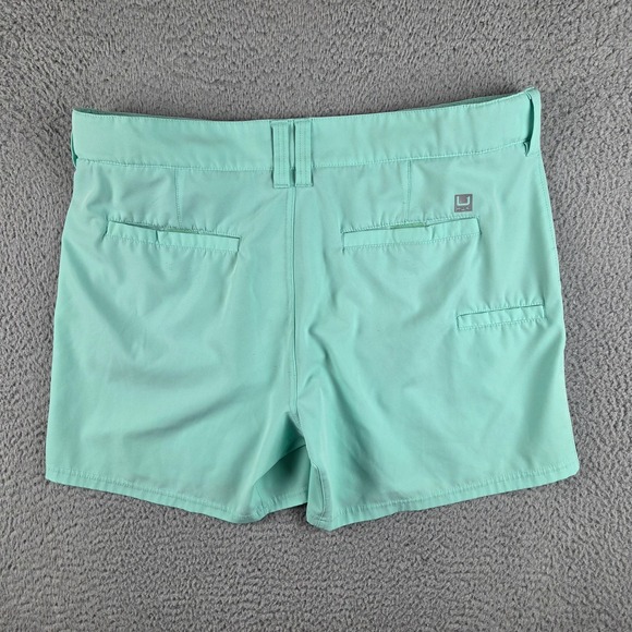 HUK Shorts Men XL Green Stretch Performance Fishing Pursuit - Picture 8 of 9